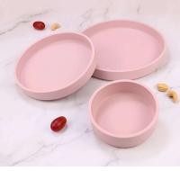 Plato de cena redondo de silicona para exteriores de estilo nórdico de 15cm, juego de calidad alimentaria, horno microondas, bandeja para hornear calentable, cuenco de alimentación para mascotas - details 14