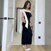 2025 Primavera/Verano Nueva Ropa de Mujer - Vestido Elegante de Una Manga con Volantes Estilo Línea A Sin Mangas. - details 15
