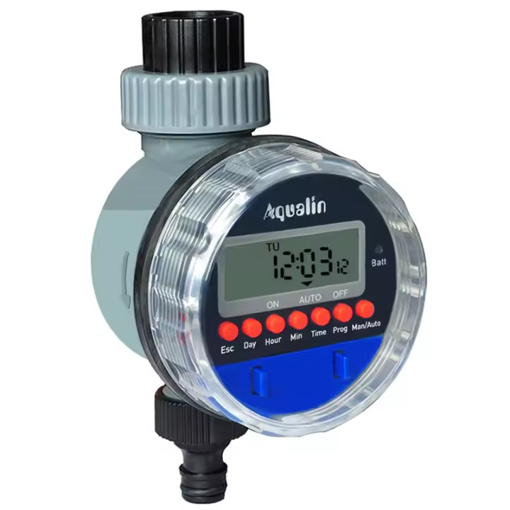 AQUALIN-temporizador de riego con pantalla automática, válvula de bola electrónica para jardín y hogar, temporizador de agua para controlador de riego de jardín - 1