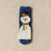 Calcetines de lana de coral navideño, caja de regalo de Navidad, Calcetines de Nochebuena, tubo medio para hombres y mujeres - details 12