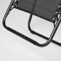 Silla Deportiva Portátil Gravedad Cero Negro, Con Almohada y Reposapiés - details 7
