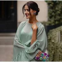 Vestidos elegantes lisos de encaje con múltiples unces, vestidos elegantes holgados con cuello de pico, batas de manga larga para mujer nueva, vestido de vacaciones para ir al trabajo de verano 2025 - details 26