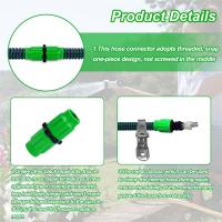 Kit de reparación de manguera de jardín extensible, conectores macho hembra de doble canal, bolsillos de manguera para manguera de jardín de 3, 4, 5 y 8 pulgadas, 10 unidades - details 4
