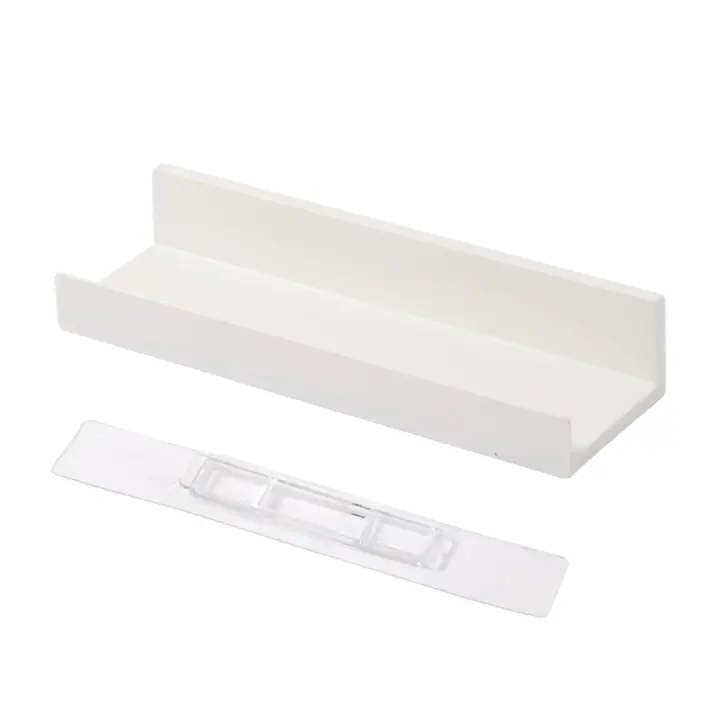 Estante de Pared 27x8.5cm Estantes Flotantes para Pared sin Perforación Organizador para Baño Ducha Sala de Estar Habitación Espacio de Almacenamiento - 1