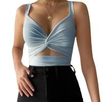 Tops cortos sin mangas para mujer, chaleco para mujer, camiseta sin mangas informal, Top de tubo para mujer, negro y blanco - details 0