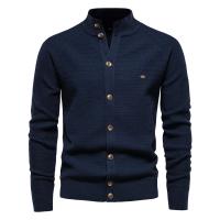 cárdigan de punto para hombre, suéter de algodón con botones de alta calidad y cuello simulado para hombre, cárdigans de diseñador a la moda para invierno - details 6