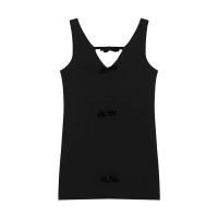 Vestido corto sin mangas con cuello en V, lazo, dulce, sencillo, elegante, falda tipo chaleco para mujer, verano, PB&ZA2025 - details 1