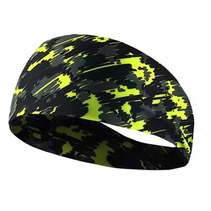 1PCS Camouflage Headband Elastic Yoga Hair Band For Volleyball Cycling Fitness Tennis Sweatband - 1