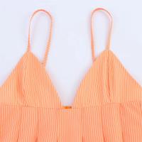 PB & ZA-Chaleco informal sin mangas a rayas para mujer, tirantes, tops cortos sencillos sin mangas, novedad de verano 2025 - details 3