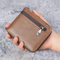 Cartera corta Retro fina para hombre, tarjetero de identificación, billetera plegable de cuero PU, tarjetero, monedero, monedero de negocios diario - details 8
