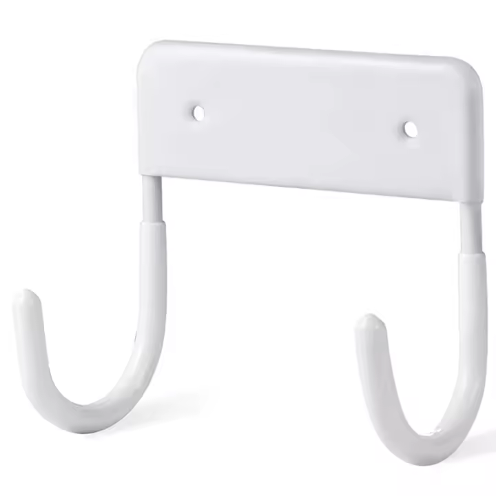 Colgador de tabla de planchar, gancho para tabla de planchar, soporte montado en la pared, grande y pequeño, blanco mate - 1