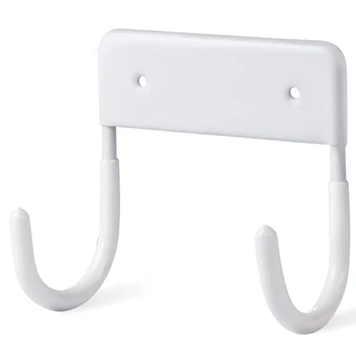 Colgador de tabla de planchar, gancho para tabla de planchar, soporte montado en la pared, grande y pequeño, blanco mate - 1
