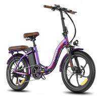 FAFREES F20 Pro+ Bicicleta Eléctrica Plegable, Freno de Doble Disco+SHIMANO de 7 Velocidades, Neumáticos de 20*3,0 Pulgadas, Velocidad Máxima de 25km/h, Batería de 36V 22.5Ah, Pantalla LCD, Alcance de 85-100km, Púrpura - details 11