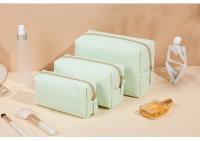 Bolsa de Maquillaje Impermeable de Cuero PU Color Sólido Ideal para Viajes - details 16