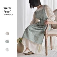 Delantal de cocina de algodón a la moda, delantal de trabajo doméstico con estampado Floral elegante, delantal de limpieza de estilo francés impermeable para cocina - details 11