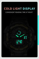 Reloj de pulsera deportivo para hombre Smael resistente al agua con función de alarma y fecha multifunción cuarzo dualtime - details 3
