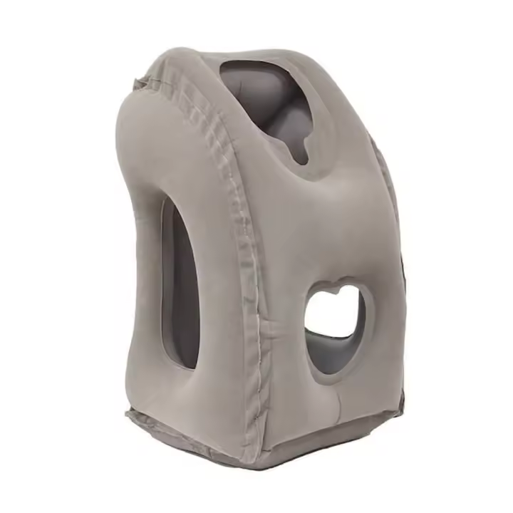 Almohada de Viaje Inflable de Cushion de Aire Mejorada Almohada de Apoyo Suave para la Garganta para Avión - 1