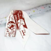 Bufanda ajustada a la moda para mujer, bolso con estampado de letras de lujo, cinta con asa, banda para el pelo, pañuelo para la cabeza para mujer, bufandas de seda de diseño para señora nueva - details 8