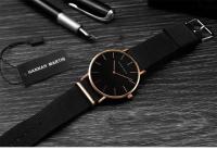 Reloj de pulsera Unisex sencillo y delgado para hombre, de lujo, de primera calidad, con envío directo, informal, deportivo, resistente al agua, color negro - details 10