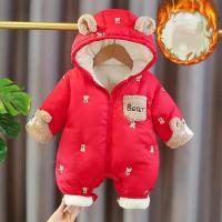 Pelele de invierno para bebé recién nacido, mono grueso de algodón, mono infantil con forro polar, peleles con capucha para niño y niña, ropa para niño y niña, traje para niño - details 2