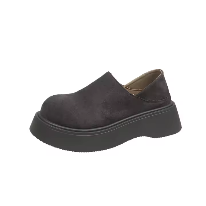Muffin plataforma aumentando los zapatos Boken zapatos de las mujeres 2025 nueva primavera mocasines pequeños retro Boken zapatos individuales - 1