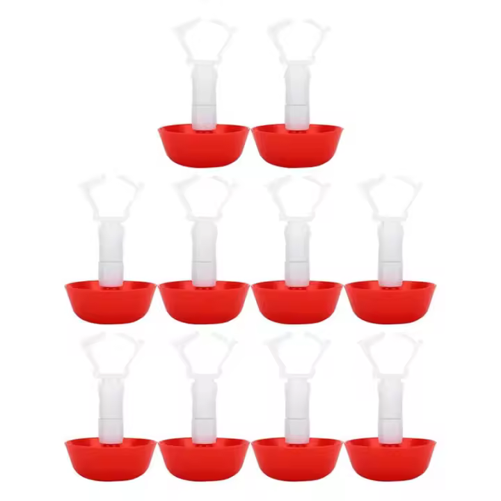 Bebedero automático para aves de corral, bebedero colgante para pollos, accesorios de granja, 10 piezas - 1