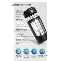 2025 nuevo vaso batidor eléctrico vaso batidor automático recargable modelo batido deportes en movimiento proteína en polvo vaso batidor - details 6