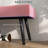 Taburete de Cama Multifuncional Moderno Banco de Acero con Cojín 120kg de Carga - details 4