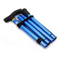 Bastón Telescópico De Aleación De Aluminio Para Senderismo Y Trekking Plegable Con Punta De Goma Para Ancianos Color Negro/Cobre - details 28