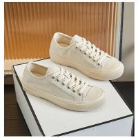 Zapatos de lona con almohadilla de piel de cerdo, zapatos individuales casuales de fondo plano para mujer, zapatos pequeños blancos versátiles - details 20