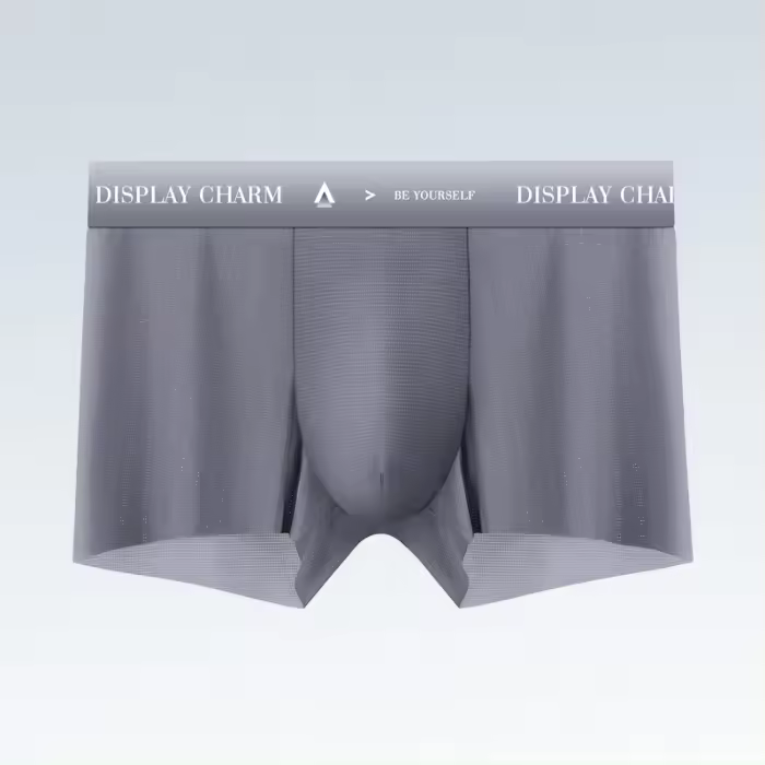 Ropa Interior de Seda de Hielo para Hombres Antibacteriano Graphene, Transpirable Sin Costuras, Tallas Grandes L-3XL, Cómodo y Moderno - 1