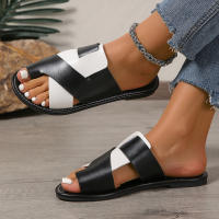 Sandalias de gran tamaño con fondo plano para mujer, novedad de verano 2025, zapatillas geniales de moda para mujer a juego con el color europeo y americano - details 2