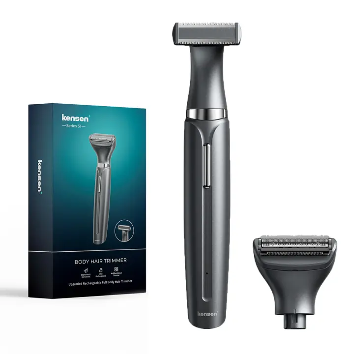 Kensen 2 en 1 Cortapelos Recargable Electrico Portátil Eliminación de Vello Sin Dolor para Hombres y Mujeres Aparato de Viaje con Carcasa China - 1