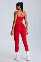 Conjunto de ejercicio de yoga sin costuras para mujer, ropa deportiva de entrenamiento portátil, gimnasio y fiesta, conjunto de 2 piezas - details 16