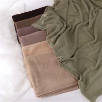 18 colores liso suave fino poliéster Hijabs mujeres largo musulmán chal bufanda turbante envolturas para la cabeza señora islámico 170*70Cm - details 28
