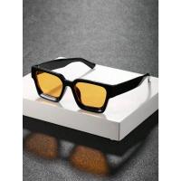 Gafas de Sol Cuadradas de Moda 1/2 PC Montura de Plástico Para Hombres y Mujeres Uso Diario - details 0