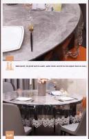 Mantel de Mesa Impermeable Suave y Transparente de PVC con Bordado de Encaje - details 5