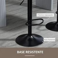 Sillas de Oficina Ajustables de Altura Taburetes Giratorios con Capacidad de Carga de 120 kg Marrón - details 2