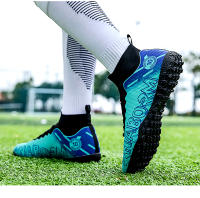 Zapatos de fútbol TF/FG para hombre, botas de fútbol de tobillo alto para niños pequeños, hierba antideslizante para exteriores, zapatillas de entrenamiento Multicolor, nuevas - details 28