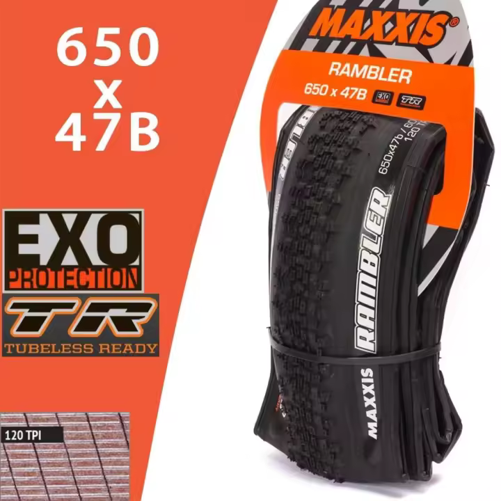 Maxxis Rambler Neumático Plegable para Bicicleta de Carretera 650x47B 700x38/40/45/50C - 1