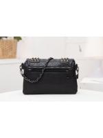 Bolso De Hombro Para Mujer Yogodlns Negro De Cuero Con Estilo Vintage Y Cráneos De Moda Con Hebels Bolso De Mano Cool - details 15