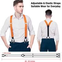 Conjunto de Borlas de Seda para Hombres Paquete de Cuadrillo de Paisley Naranja Pintado - details 2