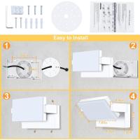 Apliques LED 60W Pared Exterior Interior 360 °   Rotación Negra Lámpara de Pared para Entrada Terraza Pasillo Focos LED Exterior 5000 Lumen Blanco Cálido 3000K Impermeable - details 35