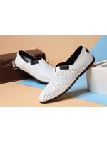 Zapatos de verano para hombre de piel auténtica, talla grande, estilo británico, informales, con agujeros y transpirables de piel de vaca. - details 12