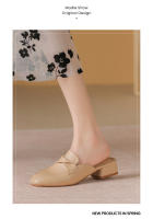 Zapatillas casuales de mujer de 3 cm, geniales zapatillas de tacón plano con zapatos individuales de cuero genuino. - details 17