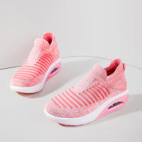 Zapatillas de Mujer con Cojín de Aire Gris Zapatos de Correr Ligeros de Malla Transpirable Antideslizantes de Clavos de Textura para Primavera/Verano - details 4