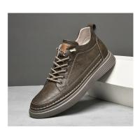 Zapatos De Patinaje Para Hombres Con Aumento De Altura En Cuero Genuino Zapatillas Elevadoras Inserción De Altura 6CM Skate Shoes - details 4
