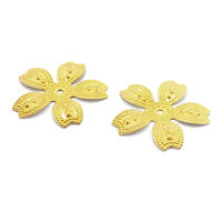 Tapas de cuentas de flores de latón de color no chapado, suministros de joyería Diy de alta calidad, collar, pendientes, accesorios para mujer - details 20