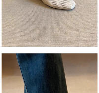 Zapatos Mary Jane de Cuero Suave Estilo Francés Fresco para Mujeres Zapatos de Cabeza Cuadrada con Agujero Transpirable - details 3