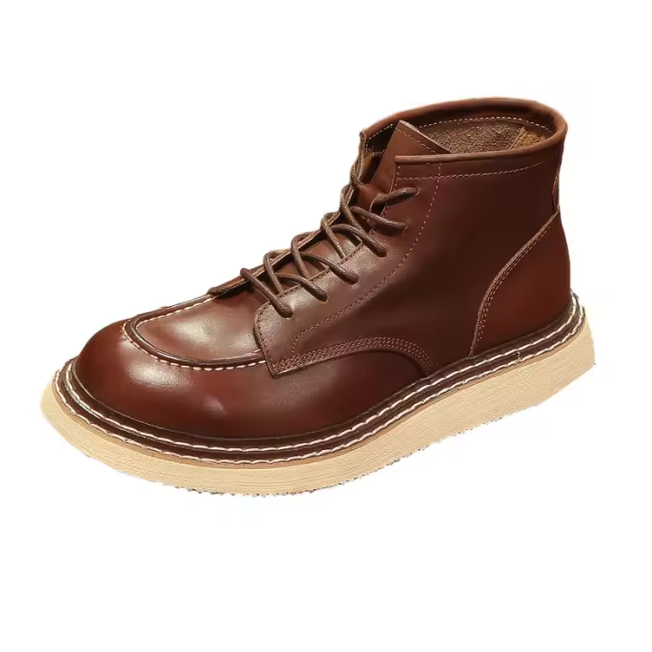 Botas de hombre de alta gama de cuero zapatos de hombre de piel de vaca de capa superior - 1